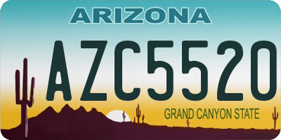 AZ license plate AZC5520