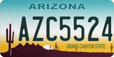 AZ license plate AZC5524
