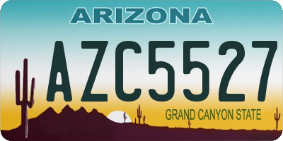 AZ license plate AZC5527