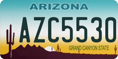 AZ license plate AZC5530