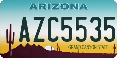 AZ license plate AZC5535
