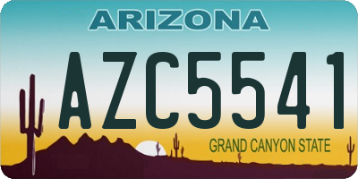 AZ license plate AZC5541