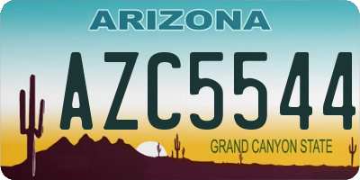 AZ license plate AZC5544