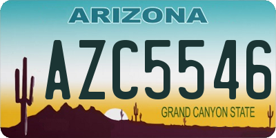 AZ license plate AZC5546