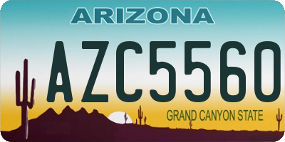 AZ license plate AZC5560