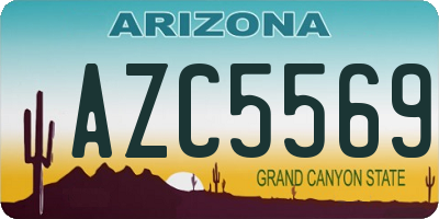 AZ license plate AZC5569