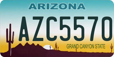 AZ license plate AZC5570