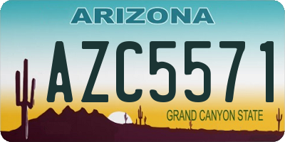 AZ license plate AZC5571