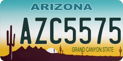 AZ license plate AZC5575