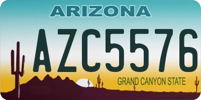 AZ license plate AZC5576