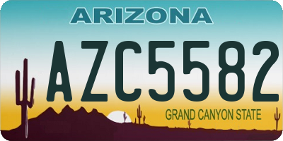 AZ license plate AZC5582