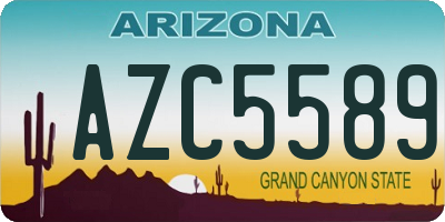 AZ license plate AZC5589