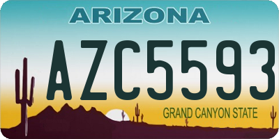 AZ license plate AZC5593