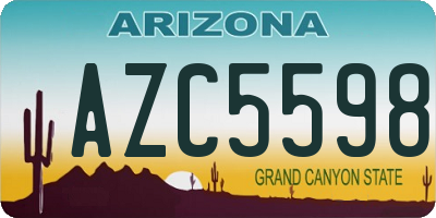 AZ license plate AZC5598