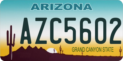 AZ license plate AZC5602