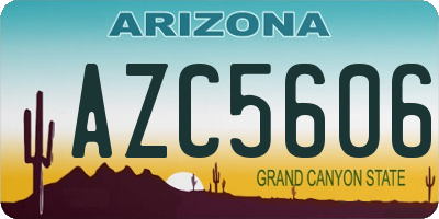 AZ license plate AZC5606