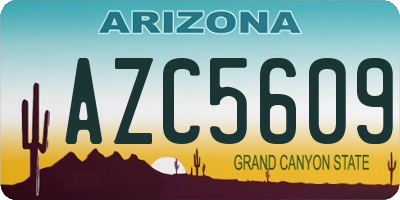AZ license plate AZC5609