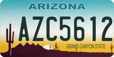 AZ license plate AZC5612