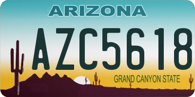 AZ license plate AZC5618