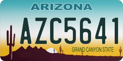 AZ license plate AZC5641