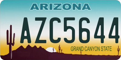 AZ license plate AZC5644