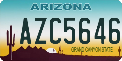 AZ license plate AZC5646
