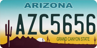 AZ license plate AZC5656