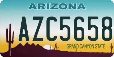 AZ license plate AZC5658