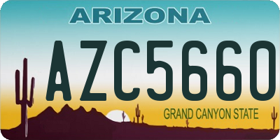 AZ license plate AZC5660