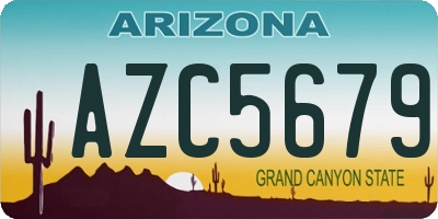 AZ license plate AZC5679
