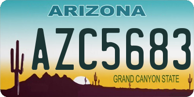 AZ license plate AZC5683