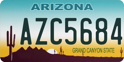 AZ license plate AZC5684