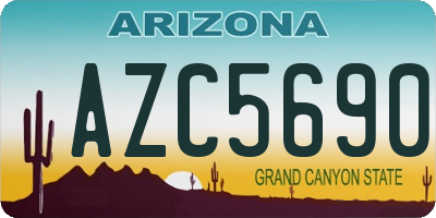 AZ license plate AZC5690