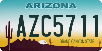 AZ license plate AZC5711