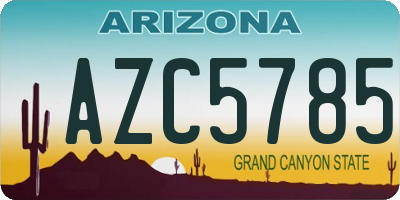 AZ license plate AZC5785