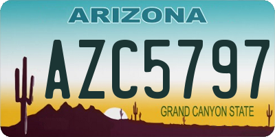 AZ license plate AZC5797