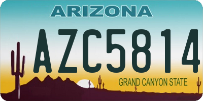 AZ license plate AZC5814