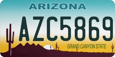AZ license plate AZC5869