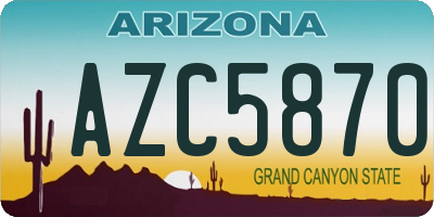 AZ license plate AZC5870