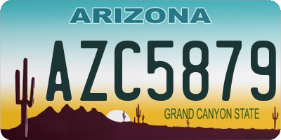 AZ license plate AZC5879