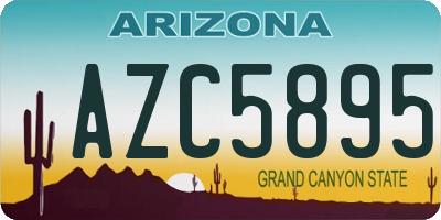 AZ license plate AZC5895