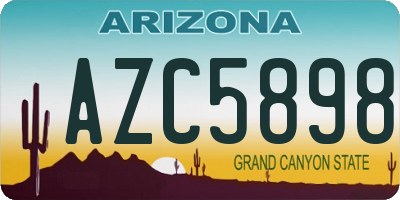 AZ license plate AZC5898
