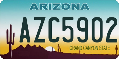 AZ license plate AZC5902