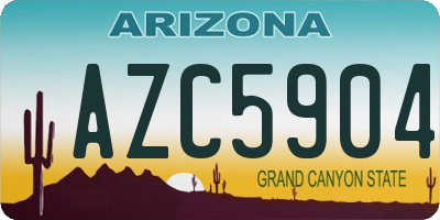 AZ license plate AZC5904