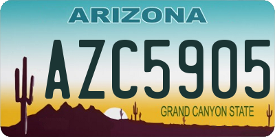 AZ license plate AZC5905