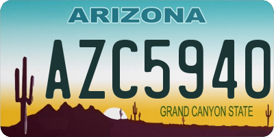 AZ license plate AZC5940