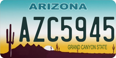 AZ license plate AZC5945