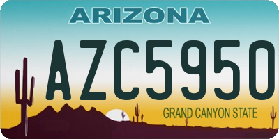 AZ license plate AZC5950