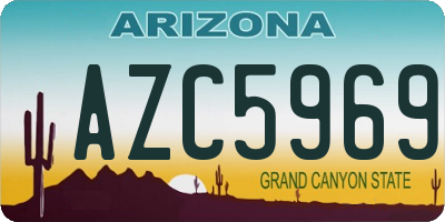 AZ license plate AZC5969