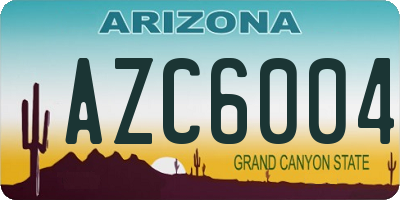 AZ license plate AZC6004